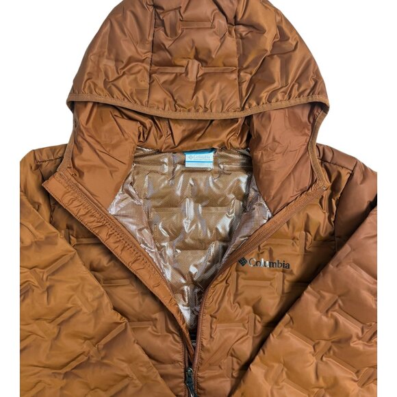Columbia Men's Delta Ridge Down Hooded Burnt Orange Jacket (S) - Picture 3 of 3